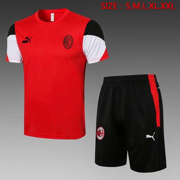 Entrenamiento AC Milan Conjunto Completo 2022 Rojo Negro